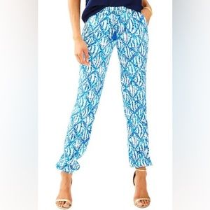 🌊🤍 Lilly Pulitzer Piper Pants Tassel Drawstring Size Small